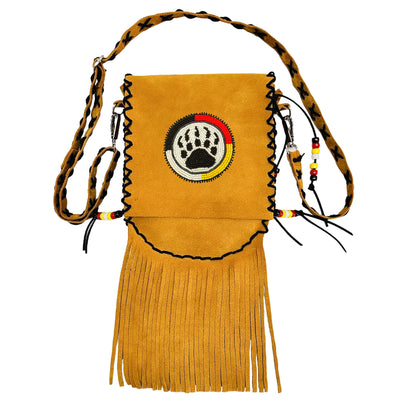 SALE 30% OFF - MMIW Handmade Leather Beaded Bag