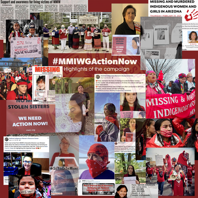 MMIW Indigenous Women Together With Red Hand Shirt