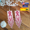 SALE 50% OFF - Handmade Pink Ribbon Breast Cancer Awareness Necklace Earrings Set