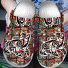 Unisex Pattern Fleece Clog Shoes For Women and Men Native American Style