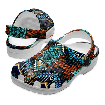 Native Pattern Clog Shoes For Adult and Kid 89237 New