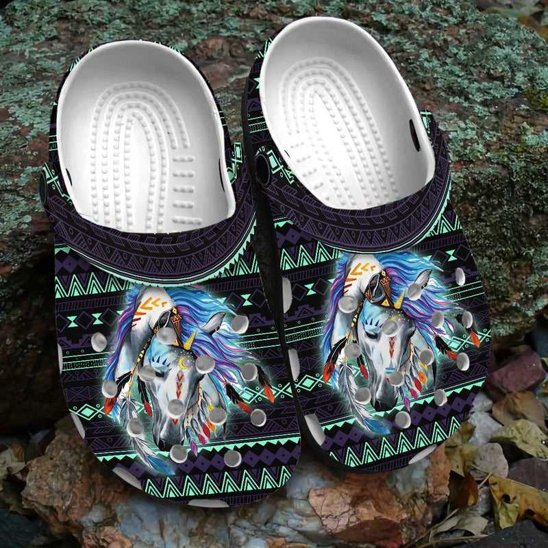 Native Pattern Clog Shoes For Adult and Kid 89211 New