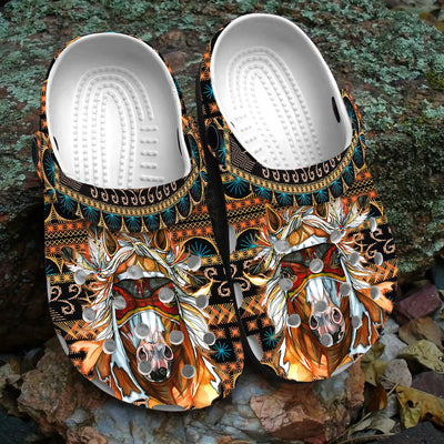 Native Pattern Clog Shoes For Adult and Kid 89222 New