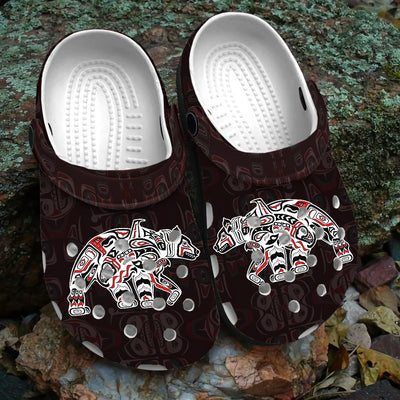 Native Pattern Clog Shoes For Adult and Kid 89231 New