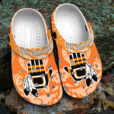 Native Pattern Clog Shoes For Adult and Kid 89248 New