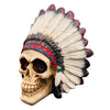 SALE 30% OFF - Chieftain Skull Statue Mohawk Warrior Skull Native American