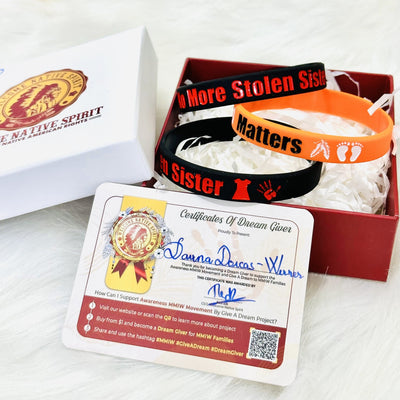 SALE 30% OFF - MMIW No More Stolen Sisters Silicone Wristband - Debossed Color V001