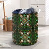 Native Green Pattern Laundry Basket WCS