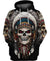 Native American Skull 3D Hoodie - Native American Pride Shop