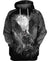 Owl Monochrome 3D Hoodie - Native American Pride Shop