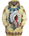 Native Yellow Pattern 3D Hoodie - Native American Pride Shop