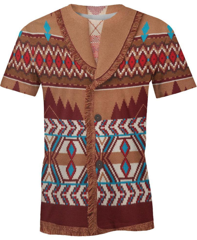 Brown Pattern 3D Hoodie - Native American Pride Shop