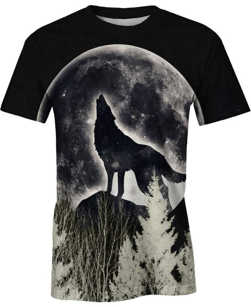 Black Wolf Moon 3D Hoodie - Native American Pride Shop