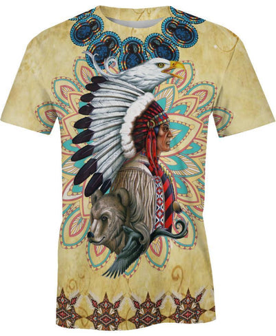 Native Yellow Pattern 3D Hoodie - Native American Pride Shop