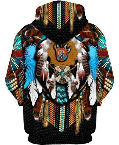 Native Bear Motifs 3D Hoodie - Native American Pride Shop