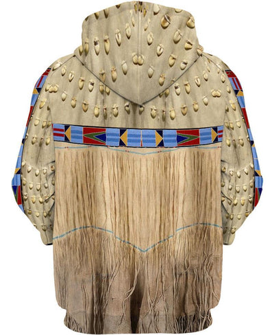 Tassels Brown 3D Hoodie - Native American Pride Shop