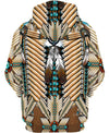 Brown White Bead Feather - Welcome Native Spirit