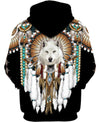 Native Wolf 3D Hoodie - Native American Pride Shop