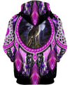 Native Wolf Violet 3D Hoodie - Native American Pride Shop