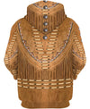 Brown Native Jacket Style 3D Hoodie - Native American Pride Shop