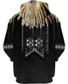 Black Beaded 3D Hoodie - Native American Pride Shop