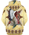 Native Yellow Pattern 3D Hoodie - Native American Pride Shop