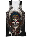 Native American Skull 3D Hoodie - Native American Pride Shop