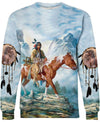 Brown Native Horse 3D Hoodie - Native American Pride Shop