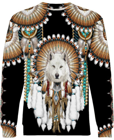 Native Wolf 3D Hoodie - Native American Pride Shop