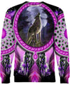 Native Wolf Violet 3D Hoodie - Native American Pride Shop