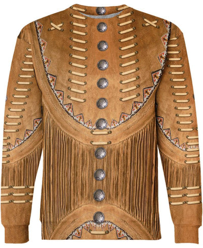 Brown Native Jacket Style 3D Hoodie - Native American Pride Shop