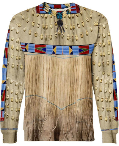 Tassels Brown 3D Hoodie - Native American Pride Shop