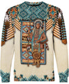 White Bead Native Chief 3D Hoodie - Native American Pride Shop