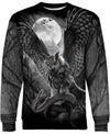 Owl Monochrome 3D Hoodie - Native American Pride Shop