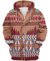 Brown Pattern 3D Hoodie - Native American Pride Shop