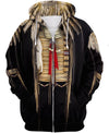 Black Pattern Feather 3D Hoodie - Native American Pride Shop