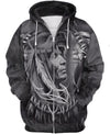 Thoughtful Face 3D Hoodie - Native American Pride Shop