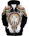 Native Wolf 3D Hoodie - Native American Pride Shop