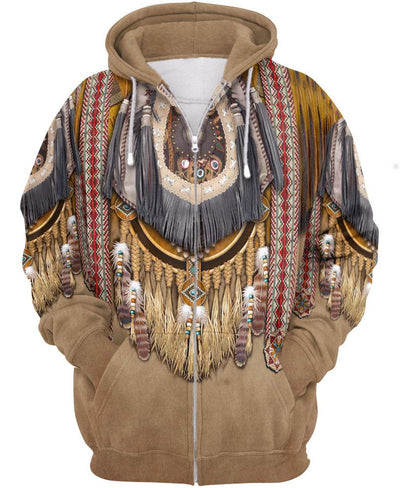 Native American Ancient Pattern 3D Hoodie - Native American Pride Shop