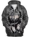 Wolf Breakout 3D Hoodie - Native American Pride Shop