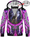 Native Wolf Violet 3D Hoodie - Native American Pride Shop