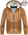 Brown Native Jacket Style 3D Hoodie - Native American Pride Shop