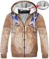 Native Buckskin Beaded 3D Hoodie - Native American Pride Shop