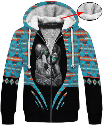 Native Girl Tribes Pattern Native American 3D Hoodie - Native American Pride Shop