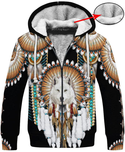 Native Wolf 3D Hoodie - Native American Pride Shop