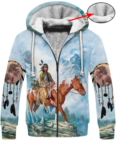 Brown Native Horse 3D Hoodie - Native American Pride Shop