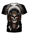 Native American Skull 3D Hoodie - Native American Pride Shop