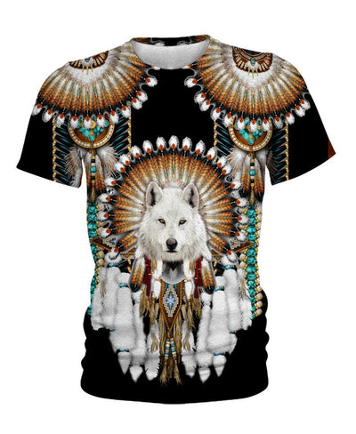 Native Wolf 3D Hoodie - Native American Pride Shop