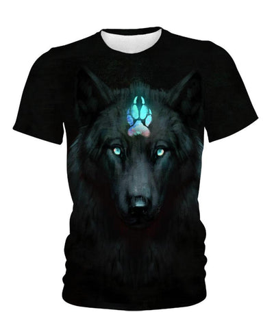 Black Wolf Blue Claw 3D Hoodie - Native American Pride Shop