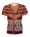 Brown Pattern 3D Hoodie - Native American Pride Shop